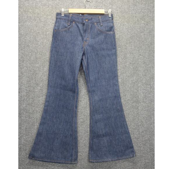 VTG 70s Levis 784 Orange Tab Bell Bottom Jeans Womens Size 27x27 Blue Deadstock